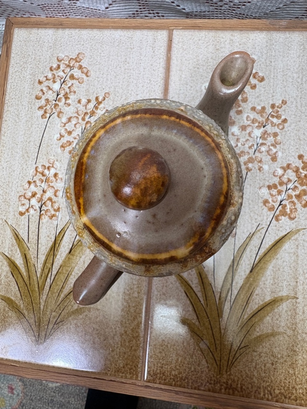 Vintage Stoneware Teapot | Tundra Canada Drip Glaze - Picture 5 of 10
